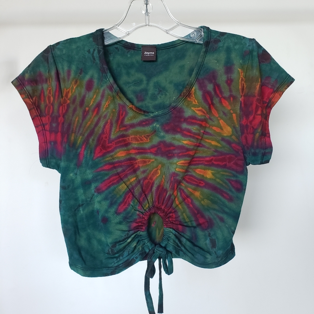 Zeyma tie dye crop top